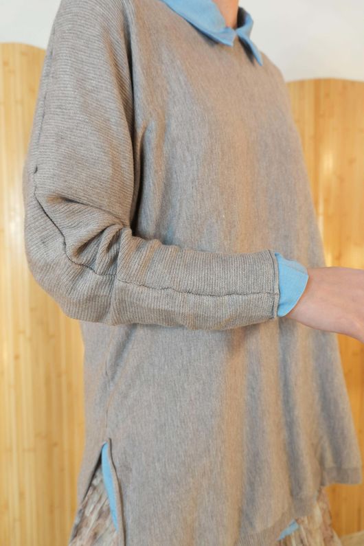 Winnie Ribby Stretch Longline Fine Knit Mocha 